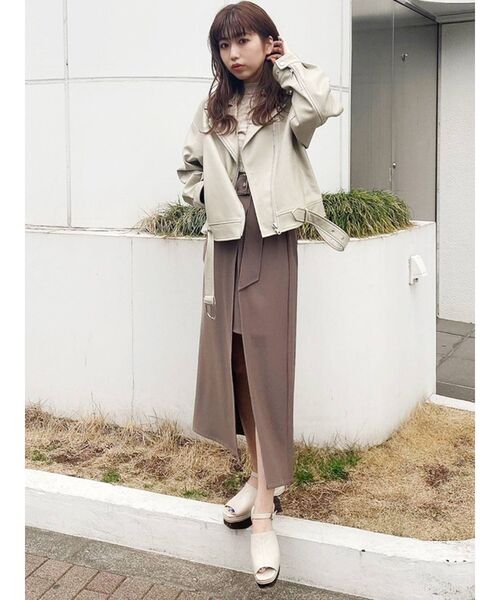 MURUA（ムルーア）の「ワイドベルトラップスカート（スカート・レディース・ブラック/アイボリー/モカ/その他1・1/2）」の21枚目の写真