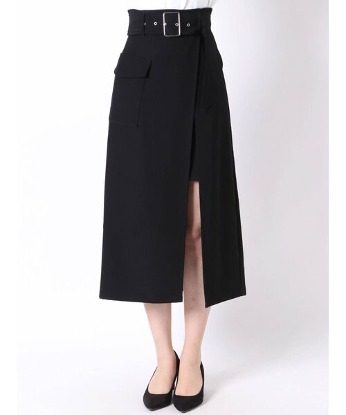 MURUA（ムルーア）の「ワイドベルトラップスカート（スカート・レディース・ブラック/アイボリー/モカ/その他1・1/2）」の9枚目の写真