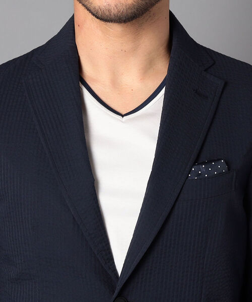 NOLLEY'S goodman（ノーリーズグッドマン）の「COOL MAX シアサッカー セットアップ テーラードジャケット（テーラードジャケット・メンズ・ネイビー/ホワイト系その他4/ブルー系その他7・SMALL/MEDIUM/LARGE/X-LARGE）」の15枚目の写真