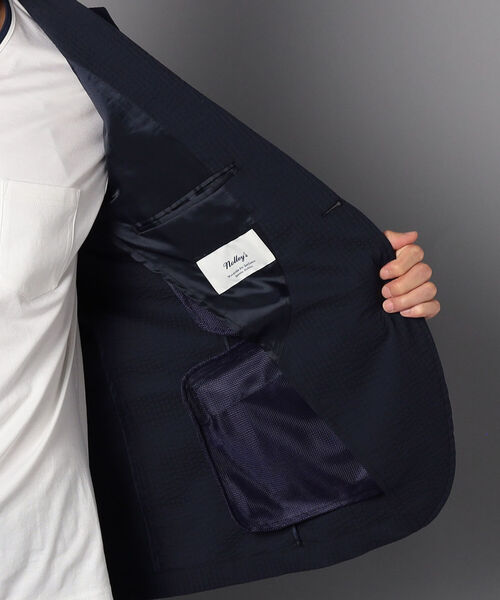 NOLLEY'S goodman（ノーリーズグッドマン）の「COOL MAX シアサッカー セットアップ テーラードジャケット（テーラードジャケット・メンズ・ネイビー/ホワイト系その他4/ブルー系その他7・SMALL/MEDIUM/LARGE/X-LARGE）」の5枚目の写真