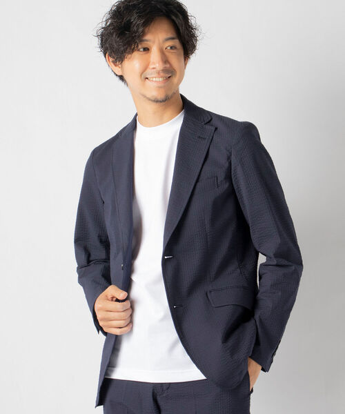 NOLLEY'S goodman（ノーリーズグッドマン）の「COOL MAX シアサッカー セットアップ テーラードジャケット（テーラードジャケット・メンズ・ネイビー/ホワイト系その他4/ブルー系その他7・SMALL/MEDIUM/LARGE/X-LARGE）」の13枚目の写真