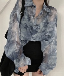 シアータイダイ柄シャツ