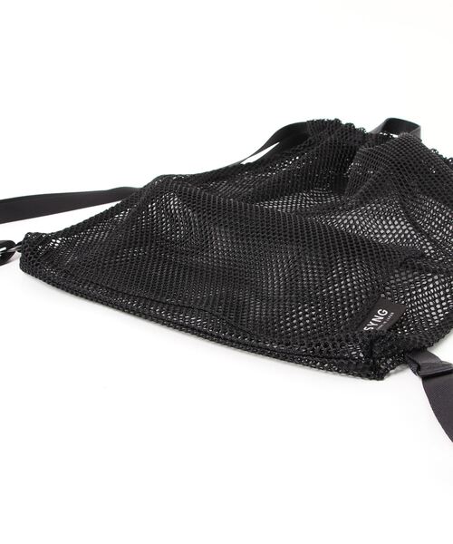 SYNG（シング）の「KNAPSACK (NYLON MESH) ナップサック/リュック（バックパック/リュック・メンズ・グレー/レッド/ベージュ/ブラック・FREE）」の6枚目の写真