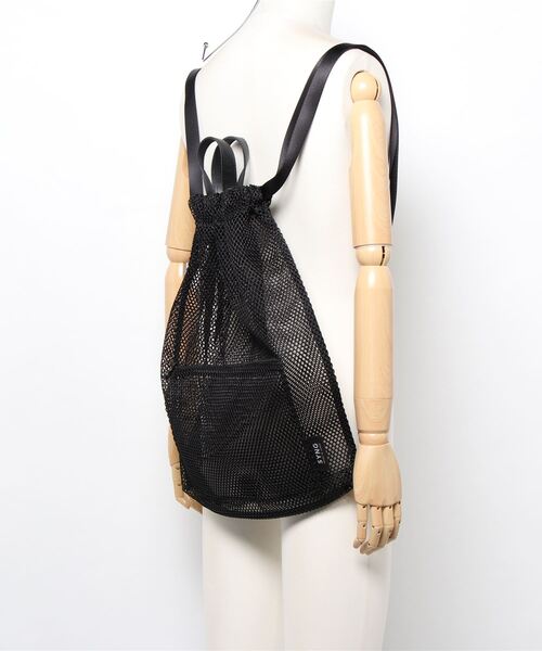SYNG（シング）の「KNAPSACK (NYLON MESH) ナップサック/リュック（バックパック/リュック・メンズ・グレー/レッド/ベージュ/ブラック・FREE）」の8枚目の写真