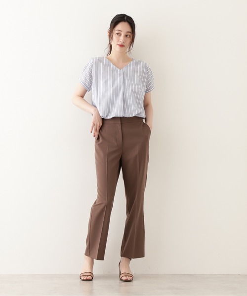 NATURAL BEAUTY BASIC(ナチュラルビューティーベーシック)の「セミフレアパンツ/0171220601(その他パンツ・レディース・ブラウン/ベージュ/マスタード・MEDIUM/X-SMALL/SMALL)」の4枚目の写真