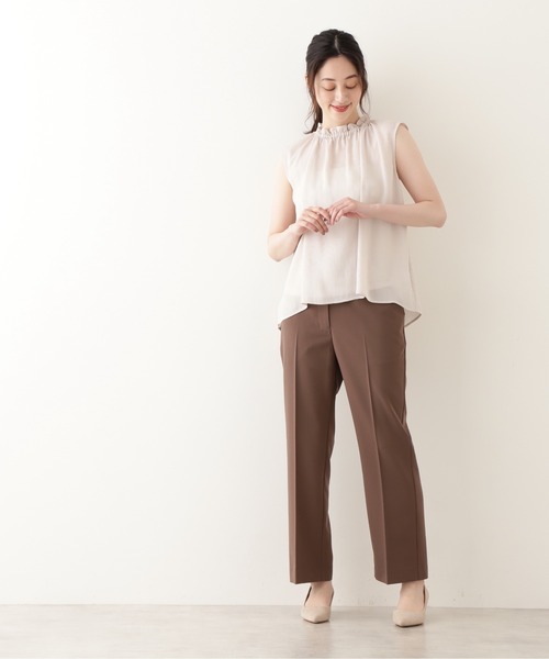 NATURAL BEAUTY BASIC(ナチュラルビューティーベーシック)の「セミフレアパンツ/0171220601(その他パンツ・レディース・ブラウン/ベージュ/マスタード・MEDIUM/X-SMALL/SMALL)」の6枚目の写真