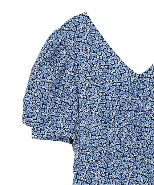 Figments（フィグメンツ）の「花柄ミニワンピース（ワンピース・レディース・ブルー・FREE）」の5枚目の写真