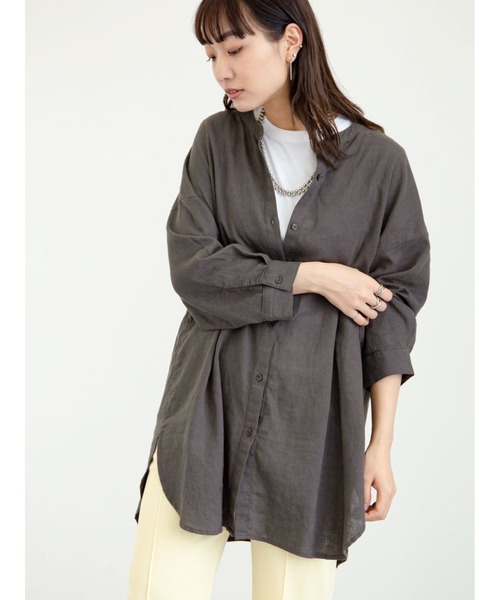 Sugar spoon（シュガースプーン）の「・SUGAR SPOON リネンシャツチュニック＊（シャツ/ブラウス）」 WEAR