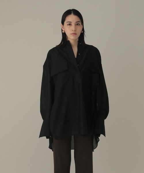 【極美品】Chaos　シューマンブラウス　シルク混　長袖シャツ　オーバーシャツ 極美品】Chaos シューマンブラウス シルク混 長袖シャツ