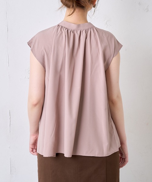 natural couture(ナチュラルクチュール)の「前後2WAYノースリーブビッグボータイブラウス(シャツ/ブラウス・レディース・オフホワイト/モカ/サックスブルー/ラベンダー/その他1/その他2・FREE)」の15枚目の写真