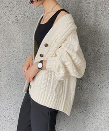 PAGEBOY | ケーブルVネックカーディガン(ニット/セーター)