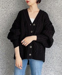 PAGEBOY | ケーブルVネックカーディガン(ニット/セーター)