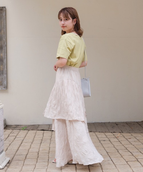 Kastane(カスタネ)の「リンガーフロッキーロゴT(Tシャツ/カットソー・レディース・ホワイト系その他/サックスブルー/ライム/ブラウン・M/XL)」の22枚目の写真