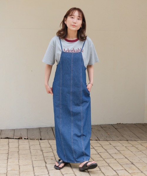 Kastane(カスタネ)の「リンガーフロッキーロゴT(Tシャツ/カットソー・レディース・ホワイト系その他/サックスブルー/ライム/ブラウン・M/XL)」の10枚目の写真