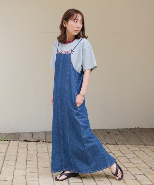 Kastane(カスタネ)の「リンガーフロッキーロゴT(Tシャツ/カットソー・レディース・ホワイト系その他/サックスブルー/ライム/ブラウン・M/XL)」の16枚目の写真