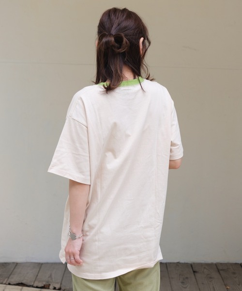 Kastane(カスタネ)の「リンガーフロッキーロゴT(Tシャツ/カットソー・レディース・ホワイト系その他/サックスブルー/ライム/ブラウン・M/XL)」の14枚目の写真