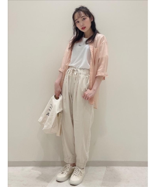 Cutie Blonde（キューティーブロンド）の「◆【S-L/2点セット】シアーシャツセット（その他トップス・レディース・ナチュラル/ライトオレンジ系/サックスブルー/ホワイト・01/02/03）」の9枚目の写真