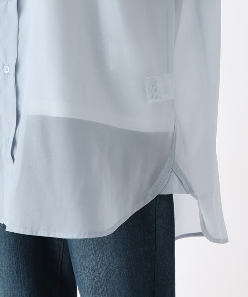 Cutie Blonde（キューティーブロンド）の「◆【S-L/2点セット】シアーシャツセット（その他トップス・レディース・ナチュラル/ライトオレンジ系/サックスブルー/ホワイト・01/02/03）」の14枚目の写真