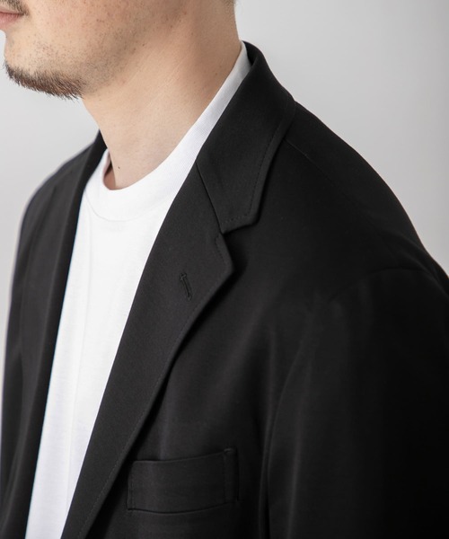 URBAN RESEARCH DOORS（アーバンリサーチドアーズ）の「LIFE STYLE TAILOR　シルケットポンチストレッチ長袖Tシャツ（Tシャツ/カットソー・メンズ・ホワイト/ブラック・MEDIUM/LARGE）」の6枚目の写真