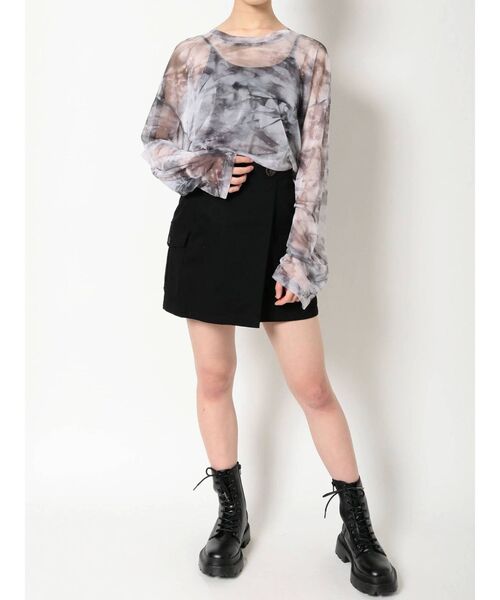 EVRIS（エヴリス）の「タイダイシアールーズトップス（Tシャツ/カットソー・レディース・ブラウン/グレー・FREE）」の16枚目の写真