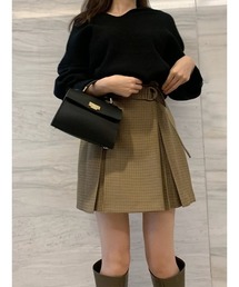 SNIDEL（スナイデル）の「チェックミニベルティッドスカート（スカート）」