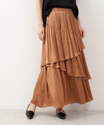 NATURAL BEAUTY BASIC | サテンレイヤードスカート/0171220880(スカート)
