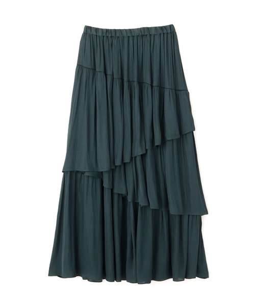 NATURAL BEAUTY BASIC（ナチュラルビューティーベーシック）の「サテンレイヤードスカート/0171220880（スカート・レディース・オフホワイト/グリーン/キャメル・SMALL/MEDIUM）」の19枚目の写真