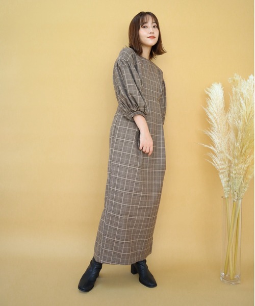 slowmelly チェックワンピース slowmelly（スローメリー）の「チェックワンピース（ワンピース）」 - WEAR
