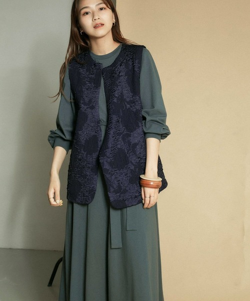 KBF（ケイビーエフ）の「ジャガードベスト（ベスト・レディース・アイボリー/ネイビー・ONE）」の19枚目の写真