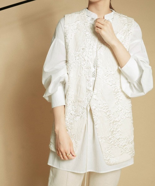 KBF（ケイビーエフ）の「ジャガードベスト（ベスト・レディース・アイボリー/ネイビー・ONE）」の12枚目の写真