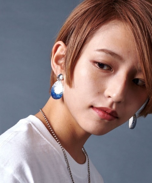 Taaii(ターイ)の「Taaii BRASS OVAL EARRING:オーバルイヤリング(ピアス(両耳用)・レディース・シルバー・FREE)」の3枚目の写真