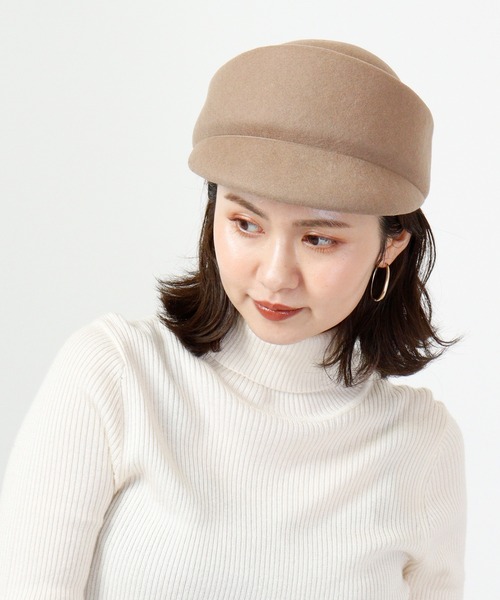 Sense of Grace（センスオブグレース）の「EDEL CAP トーク風キャップ（キャップ・レディース・ブラック/ベージュ/グレー/オレンジ/グリーン/ダークカーキ/マスタード・FREE）」の2枚目の写真