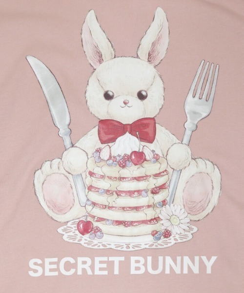 Secret Honey（シークレットハニー）の「パンケーキうさぎフード付ビッグTシャツ（Tシャツ/カットソー・レディース・ブラック/ピンク/ワインレッド・FREE）」の16枚目の写真