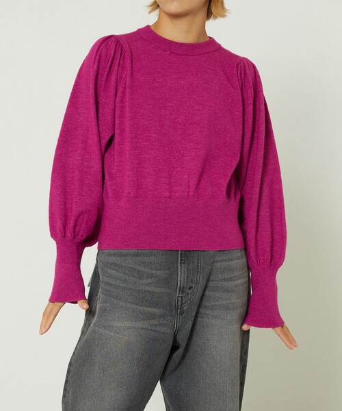 FREAK'S STORE（フリークスストア）の「パフスリーブニット（ニット/セーター・レディース・グリーン/ピンク/ブラック・ﾌﾘ-）」の10枚目の写真