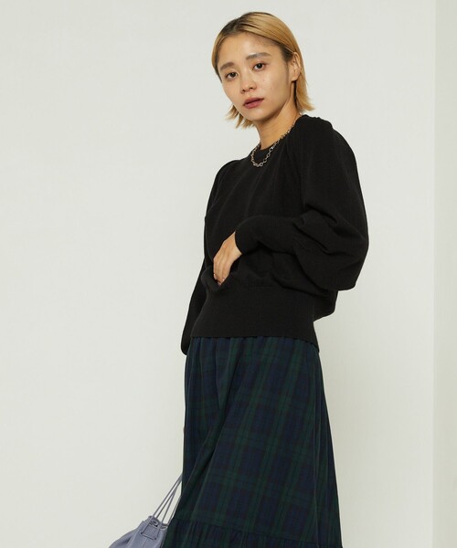 FREAK'S STORE（フリークスストア）の「パフスリーブニット（ニット/セーター・レディース・グリーン/ピンク/ブラック・ﾌﾘ-）」の21枚目の写真