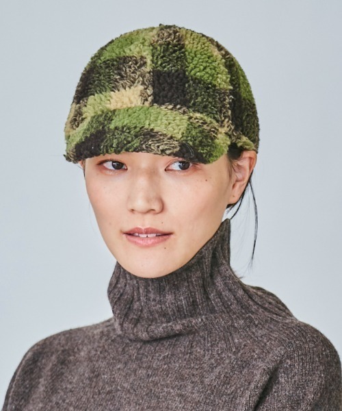 OVERRIDE（オーバーライド）の「OVERRIDE CHECK BOA MINI CAP（キャップ・レディース・ネイビー/オリーブ・57~59cm）」の2枚目の写真