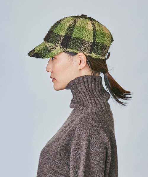 OVERRIDE（オーバーライド）の「OVERRIDE CHECK BOA MINI CAP（キャップ・レディース・ネイビー/オリーブ・57~59cm）」の7枚目の写真