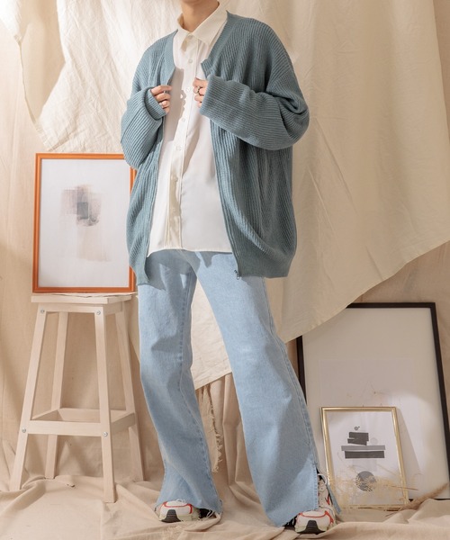 Adoon plain（アドーンプレーン）の「【Adoon plain】ジップカーディガン（カーディガン/ボレロ・メンズ・イエロー/グリーン/ダークブルー・MEDIUM/LARGE）」の17枚目の写真