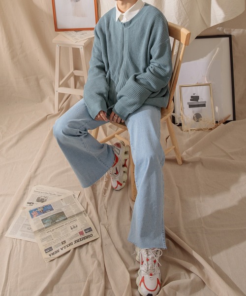 Adoon plain（アドーンプレーン）の「【Adoon plain】ジップカーディガン（カーディガン/ボレロ・メンズ・イエロー/グリーン/ダークブルー・MEDIUM/LARGE）」の11枚目の写真