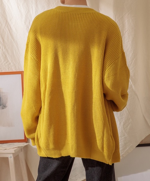 Adoon plain（アドーンプレーン）の「【Adoon plain】ジップカーディガン（カーディガン/ボレロ・メンズ・イエロー/グリーン/ダークブルー・MEDIUM/LARGE）」の18枚目の写真