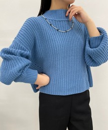 ハイネックショートニット