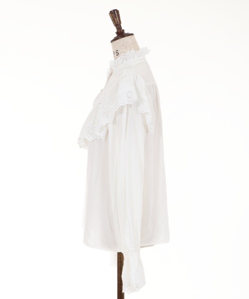 axes femme（アクシーズファム）の「コットンレースブラウス（シャツ/ブラウス・レディース・ブラック/ホワイト・MEDIUM）」の17枚目の写真