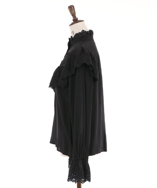 axes femme（アクシーズファム）の「コットンレースブラウス（シャツ/ブラウス・レディース・ブラック/ホワイト・MEDIUM）」の13枚目の写真