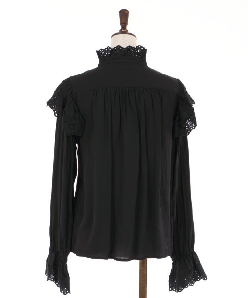 axes femme（アクシーズファム）の「コットンレースブラウス（シャツ/ブラウス・レディース・ブラック/ホワイト・MEDIUM）」の12枚目の写真