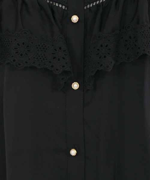 axes femme（アクシーズファム）の「コットンレースブラウス（シャツ/ブラウス・レディース・ブラック/ホワイト・MEDIUM）」の8枚目の写真