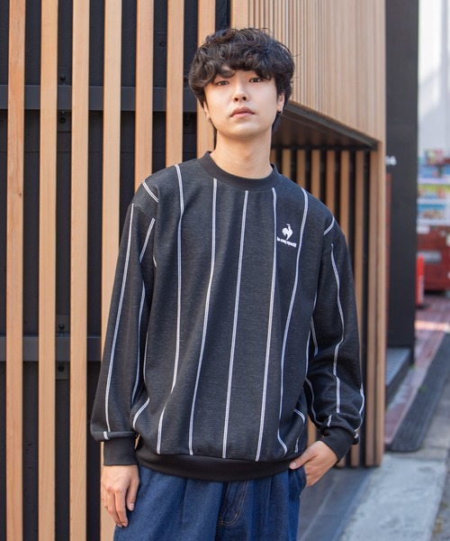 le coq sportif(ルコックスポルティフ)の「クルーネックスウエットスポーツ メンズ クルーネックスウエット スウェット トレーニング トレーニングウェア スポーツウェア(スウェット・メンズ・ライトグレー/ブラック・S/XL/L/M)」の1枚目の写真