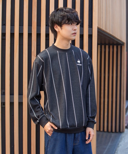 le coq sportif(ルコックスポルティフ)の「クルーネックスウエットスポーツ メンズ クルーネックスウエット スウェット トレーニング トレーニングウェア スポーツウェア(スウェット・メンズ・ライトグレー/ブラック・S/XL/L/M)」の3枚目の写真