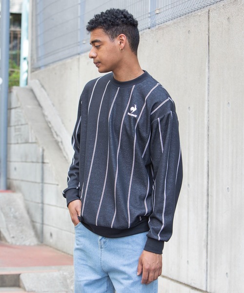 le coq sportif(ルコックスポルティフ)の「クルーネックスウエットスポーツ メンズ クルーネックスウエット スウェット トレーニング トレーニングウェア スポーツウェア(スウェット・メンズ・ライトグレー/ブラック・S/XL/L/M)」の6枚目の写真