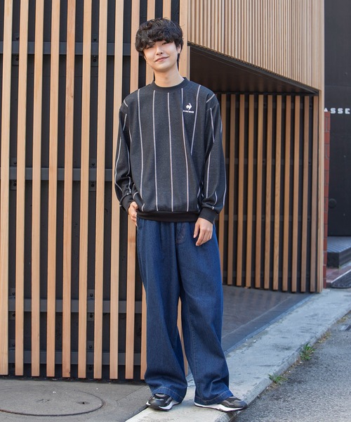 le coq sportif(ルコックスポルティフ)の「クルーネックスウエットスポーツ メンズ クルーネックスウエット スウェット トレーニング トレーニングウェア スポーツウェア(スウェット・メンズ・ライトグレー/ブラック・S/XL/L/M)」の9枚目の写真