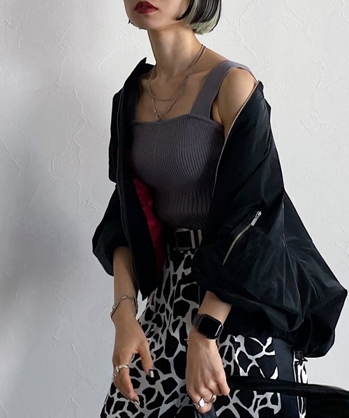 PAGEBOY(ページボーイ)の「CORE / リッチグロウMA-1(MA-1・レディース・グリーン/ブラック・FREE)」の2枚目の写真